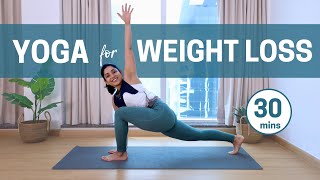 30 mins Yoga for Weight Loss  Beginner Friendly Fat Burning Yoga Workout  Follow Along Yoga  Home [upl. by Consuelo]