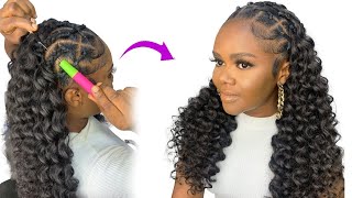 Quick And Easy Crochet Hairstyle Using Braid Extension [upl. by Lorak474]