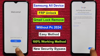 quotNew Method 2024quot Samsung All Model Frp Bypass Android 11121314  Gmail Account Remove Without Pc [upl. by Arelus794]