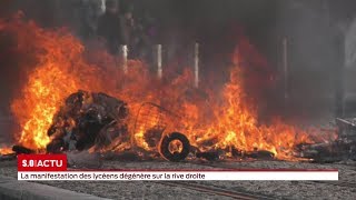 La manifestation des lycéens dégénère sur la rive droite [upl. by Machute]