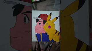 Ash X Pikachu drawing  ashketchum pikachu shorts pokemonart pokemondrawing greninja drawing [upl. by Nhabois120]