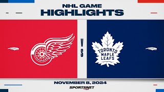 NHL Highlights  Red Wings vs Maple Leafs  November 8 2024 [upl. by Ecyob600]