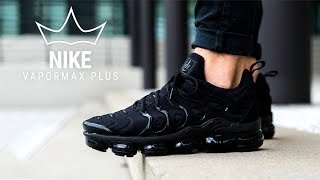 NIKE VaporMax Plus quotTriple Blackquot On Feet Video [upl. by Terryl]