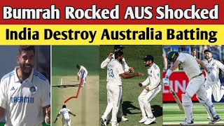 Jasprit Bumrah Rocked Australia Shocked  India Bowling Destroy Australia Batting [upl. by Hallock]