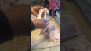 Removal of chicken skin chicken food shortfeed [upl. by Auoz]