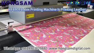 HongJet® Latex Printing Solution Is Printing Synthetic Leather on A Exhibition [upl. by Solon]