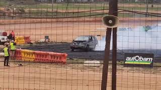 ford Territory out of control stadium burnout Carina speedway Isaac Erntner [upl. by Burner]