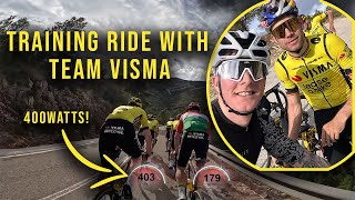 Training ride with Visma Lease a bike amp Wout Van Aert [upl. by Treva114]