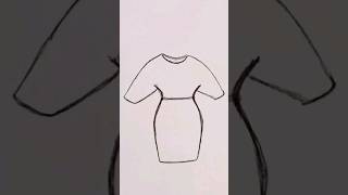 How to draw a dolman dress step by step with easy fast way [upl. by Adnohsar]