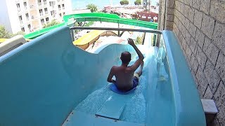 Scary Falls Water Slide at Marmaris Atlantis Waterpark [upl. by Kramer]