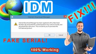 How to fix IDM fake serial number error on Windows 10  Easily 100 Working [upl. by Araes638]