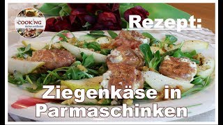 Ziegenkäse in Parmaschinken auf Rucola Vogerlsalat mit BirnenWalnüssen Rezept Ostermenü Vorspeise [upl. by Oilisab263]