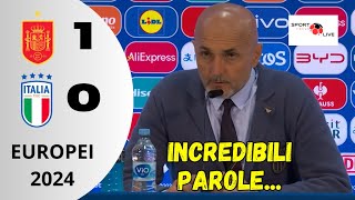 SPAGNA  ITALIA 10 EURO 2024 L SPALLETTI post partita Sentite le incredibili parole del MISTER [upl. by Naivad56]