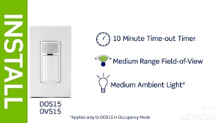 How to install the Leviton DOS15 and DVS15 15 amp Decora Motion sensor switches [upl. by Adin417]