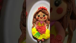 Clay Doll making  clay art video 2  clay handmade doll clayart youtubeshorts art craft [upl. by Reginald]