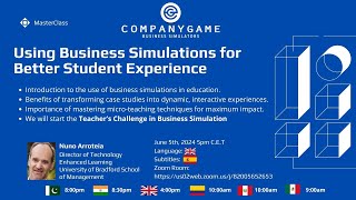 MasterClass Business Simulators  CompanyGame Launch Teaching Challenge in Business Simulation [upl. by Philander]