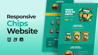 Responsive Chips Website Design Using HTML CSS And JavaScript [upl. by Hameean]