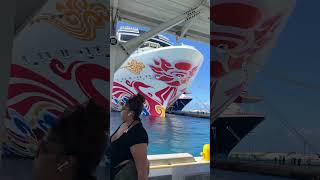 Norwegian Joy docked in Nassau shorts norwegianjoy cruiseship norwegiancruiseline [upl. by Eimareg692]