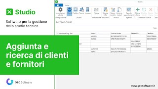 Studio  Aggiunta e ricerca di clienti e fornitori [upl. by Llehsor]