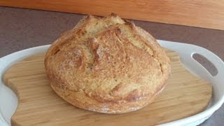 NoKnead Honey Whole Wheat Bread Easy No Mixer No Yeast Proofing [upl. by Ezra]