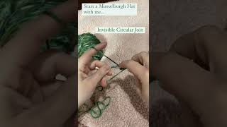 Starting a Musselburgh Hat with an invisible circular join This method is easier than it sounds [upl. by Arodoeht]