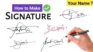 ✅ How to make Your Name Signature  Signature Tips  Design  How to Sign [upl. by Yknip]