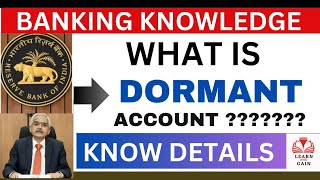 What is Dormant Account  Dormant account kya hota hai  Banking Knowledge [upl. by Draillih]