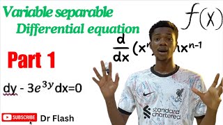 Variable separable differential equation maths calculus [upl. by Imac]