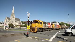 KiwiRail freight train J20 on long weekend Oamaru 28th October [upl. by Stets721]