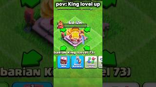 pov King lovel up II Clash of clans II shorts clashofclans coc [upl. by Eelitan]