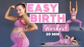 20 MIN Schwangerschaft Workout  Vorbereitung auf Geburt  Prenatal Training [upl. by Finah]