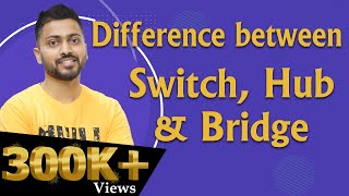 Lec13 Switch Hub amp Bridge Explained  Whats the difference [upl. by Matless]