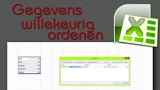 Cursus Excel Les 10 Gegevens willekeurig ordenen [upl. by Yuri827]