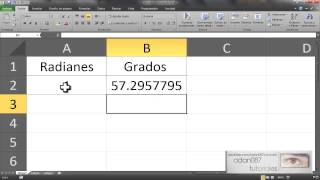 Excel convertir radianes en grados [upl. by Norra732]