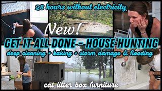 GET IT ALL DONE  DEEP CLEANING  HOUSE HUNTING  DEVASTATING STORM AFTERMATH [upl. by Hsilgne]