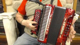 HOHNCXIIFR  Red Hohner Corona IIT Extreme 3 Switch Diatonic Button Accordion MM 34 12 [upl. by Horn]