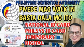 PWEDE MAG WALK IN Kapag May National ID  PHILSYS ID Digital or Temporary sa Lahat ng PSA outlet [upl. by Nnylirret]