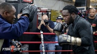 BERMANE STIVERNE LOOKING SHARP amp FAST FOR WILDER REMATCH FULL MEDIA WORKOUT  WILDER VS STIVERNE 2 [upl. by Gittle]