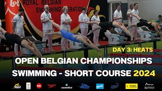 Day3 Heats Open Belgian Championships Swimming short course [upl. by Ylrak]