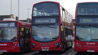 London Buses  Route 121  Enfield Island Village to Turnpike Lane [upl. by Hunley]