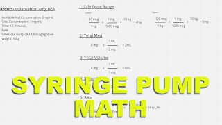 Syringe Pump Math  Clinical Learning Center  General Lab [upl. by Minier]