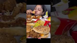 MUKBANG EATING KFC CHICKEN WINGS shorts mukbang shorts [upl. by Nesnaj]