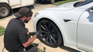 Tesla wheel repair [upl. by Barbie]