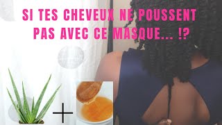 🇨🇮19• MASQUE HYDRATANT ALOÉ VÉRA ET MIEL  POUSSE amp VOLUME CHEVEUX NATURELS   Valèh Té [upl. by Airat]