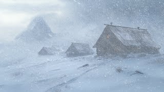 Winter Storm Chronicles  Isolated Wooden Cabins in a Fierce Snowy Blizzard Landscape [upl. by Lippold250]