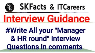 Manager amp HR round Interview Questions skfacts interview [upl. by Ellennod881]