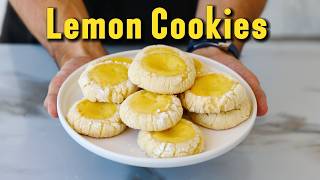 Lemon Cookies Recipe  Lemon Thumbprint Cookies [upl. by Earvin]