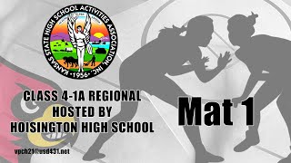 Mat 1  KSHSAA Girls 41A Regional Wrestling Hoisington [upl. by Eicirtap]