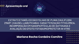 Extrato etanólico das folhas de Plinia cauliflora Mart Kausel Jabuticaba Caracterização [upl. by Llednohs]