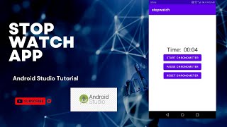 stopwatch  chronometer  app  android studio tutorial [upl. by Ardnuhsed736]